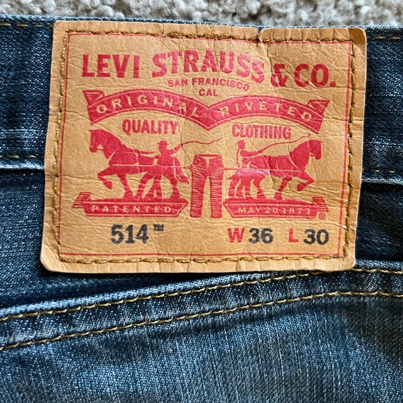 Mens Levi’s 514 Denim Jeans, Pre-Worn in very good shape - size W36 X L30 - Picture 3 of 13
